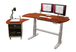 The Collaborative Instructor Hub includes a height-adjustable table and a side car.