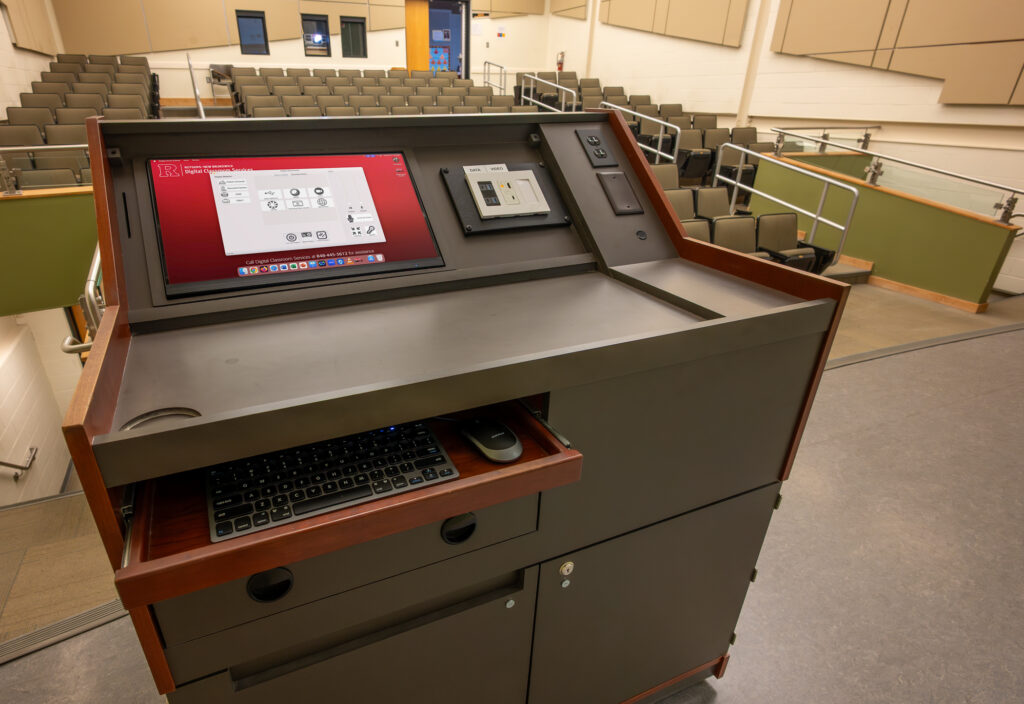 The new Digital Classroom Podium in Art History 200.